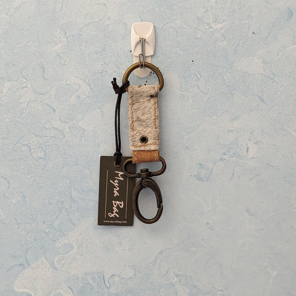 Myra Bag cowhide fur Key Fob - L